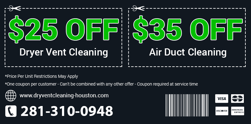 Dryer Vent Cleaning Houston TX Printable Coupon
